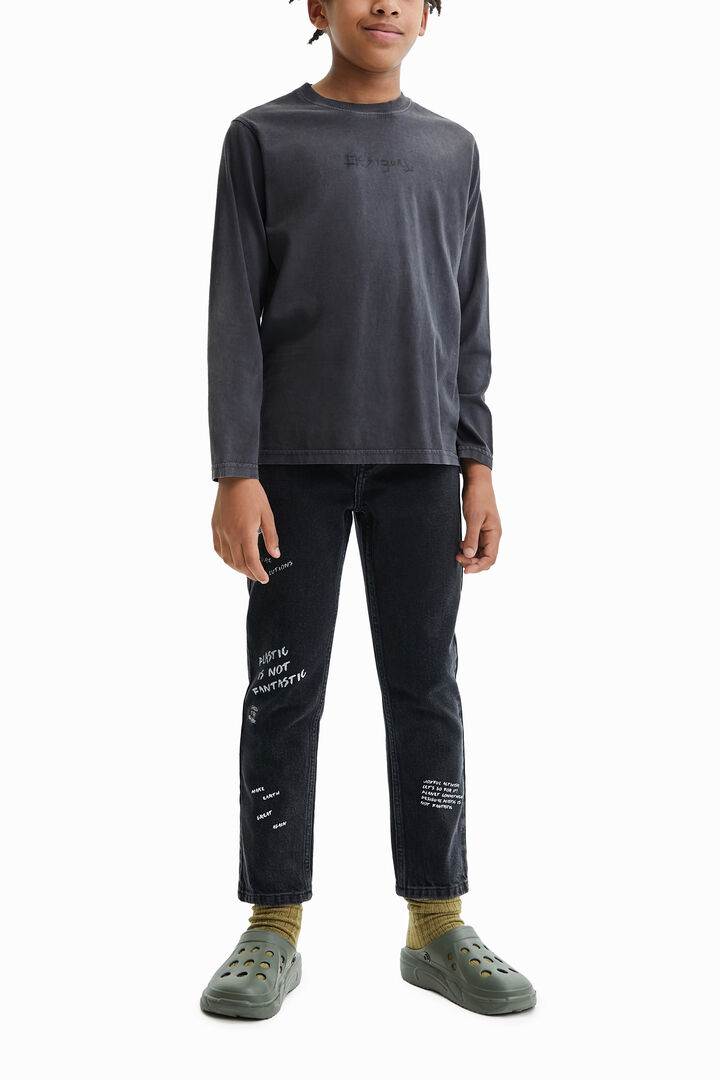Long-sleeve planet T-shirt | Desigual