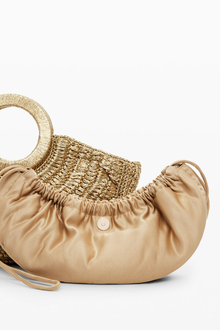 Medium raffia hoop bag | Desigual