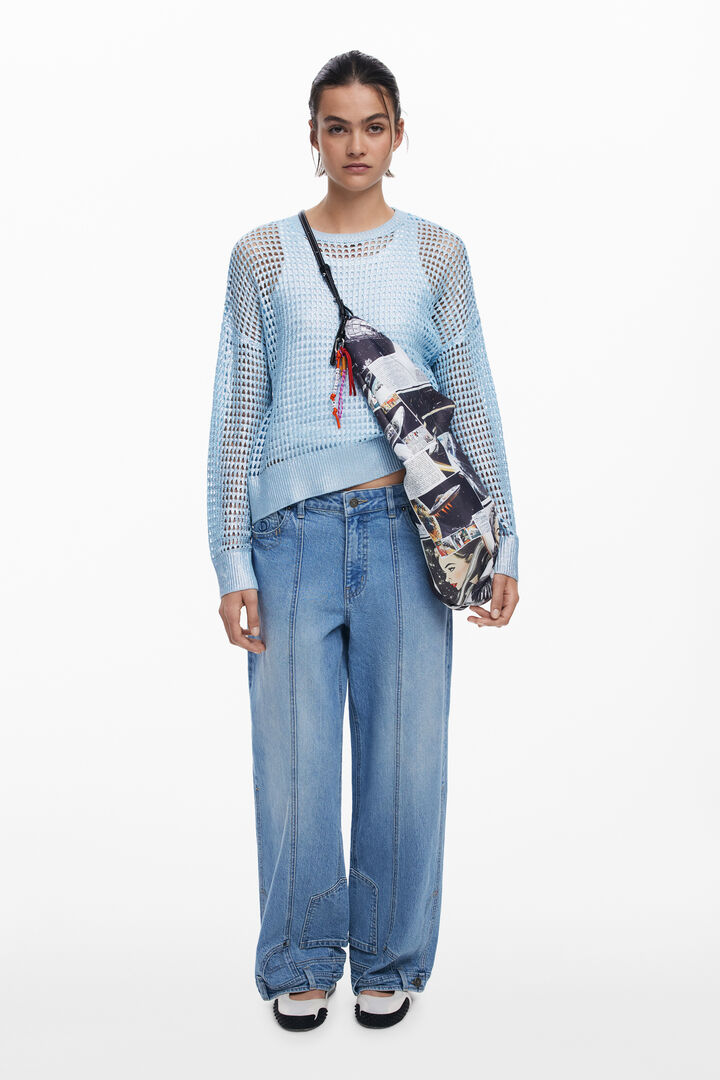 Large space newspaper shopper bag | Desigual
