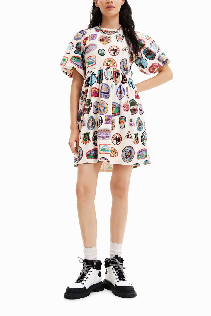 Vestido corto parches | Desigual
