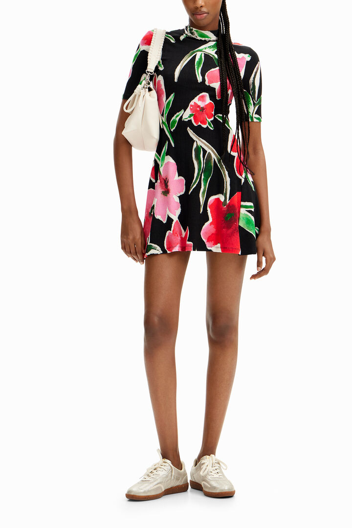 Short floral skater dress | Desigual