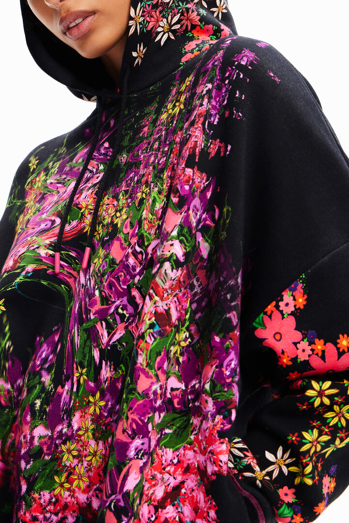 Oversize floral hoodie | Desigual