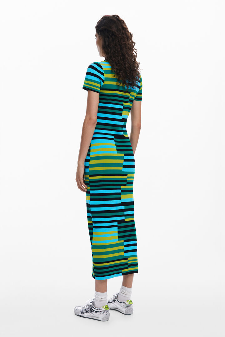 Striped long dress | Desigual
