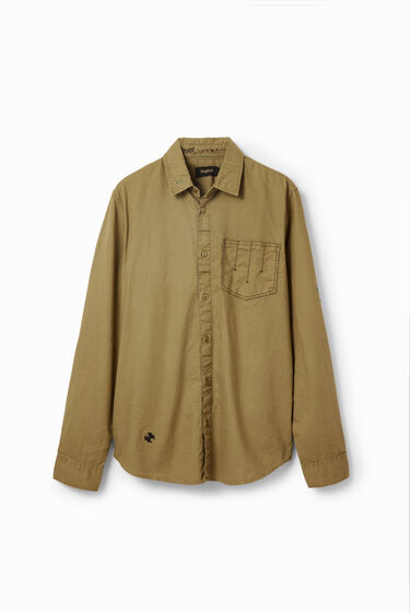 Long-sleeve embroidered shirt | Desigual