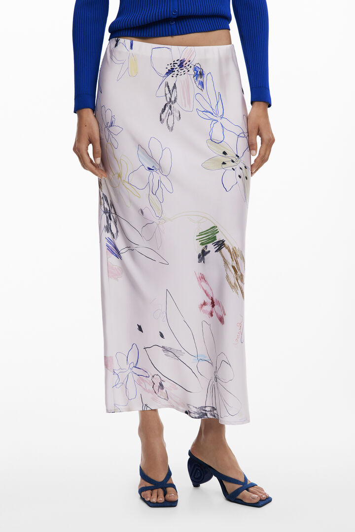 Faldilla llarga traços | Desigual