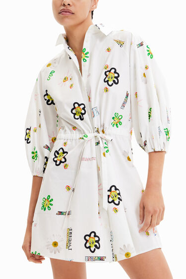 Vestit curt camiser il·lustracions | Desigual