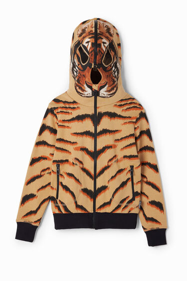 Sweater Kapuze Tiger | Desigual