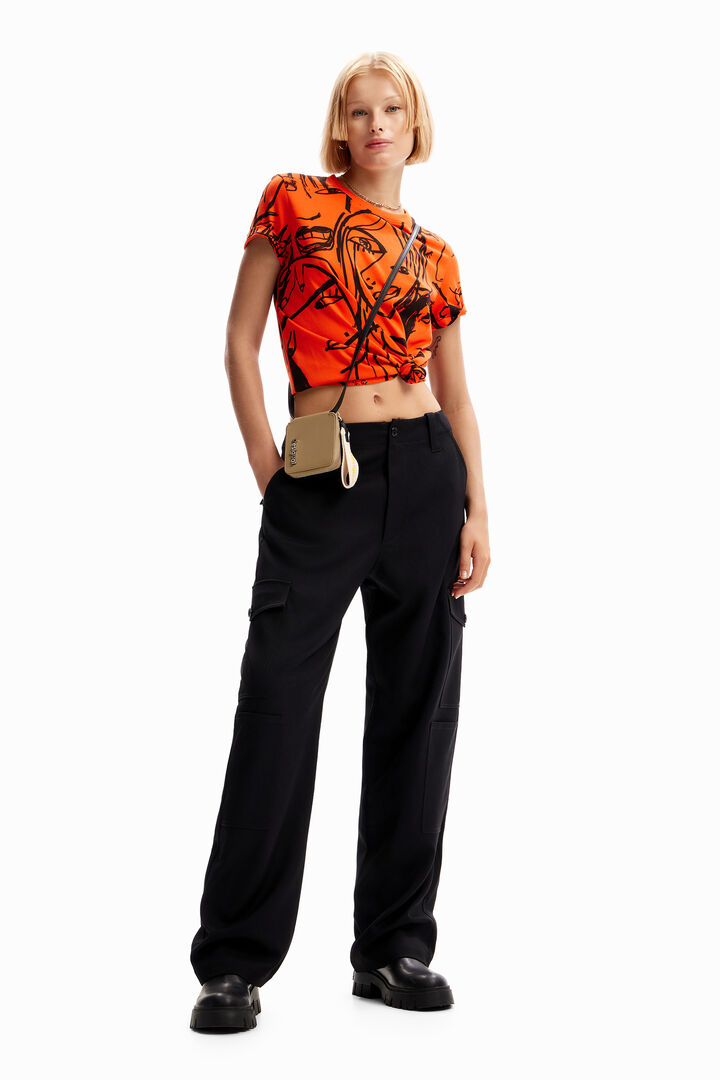 Contrasting face T-shirt | Desigual