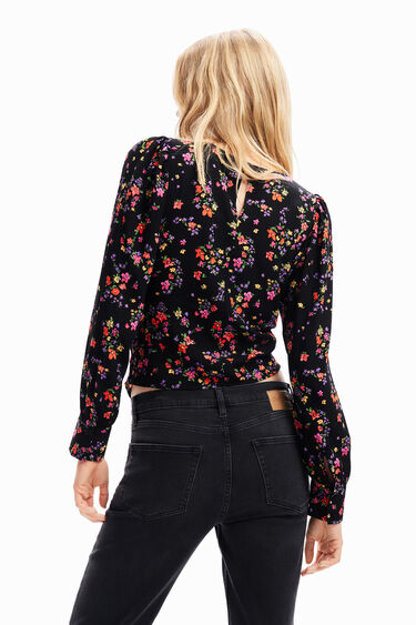 Floral ruched blouse | Desigual