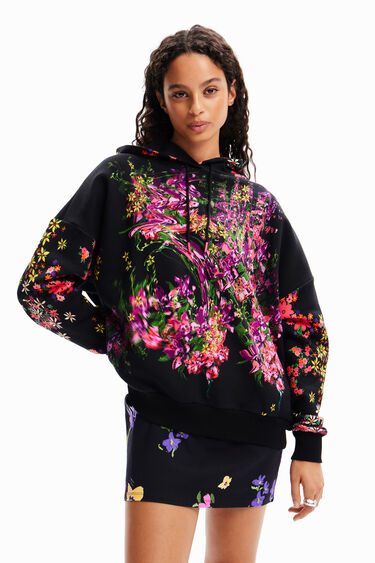 Sudadera oversize flores | Desigual