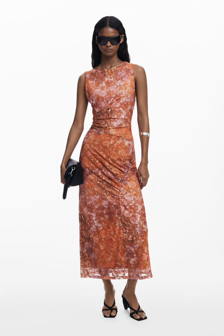 Floral draped dress