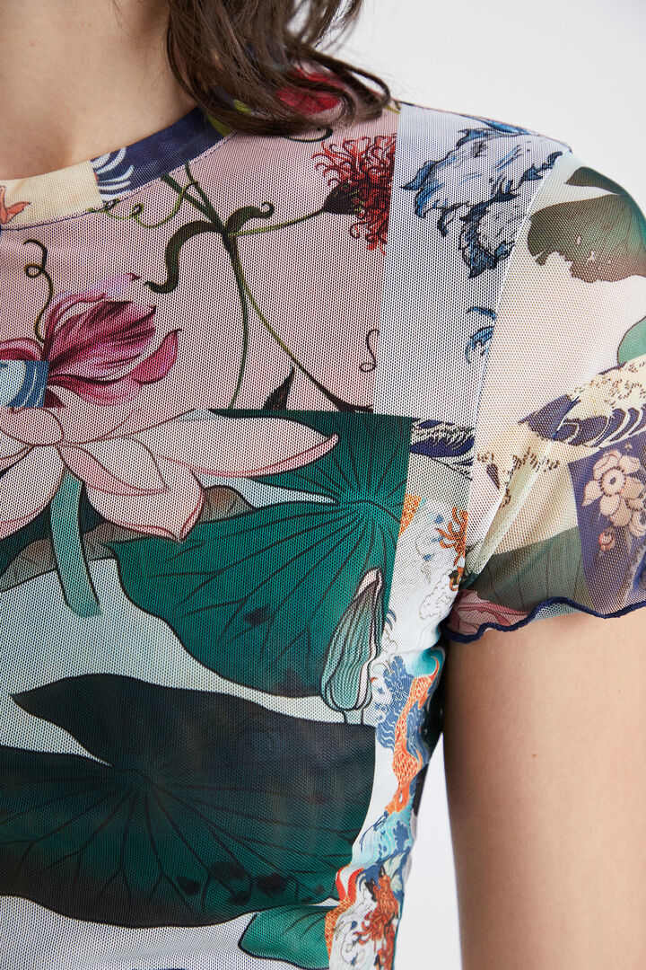 Slim Asian patchwork T-shirt | Desigual