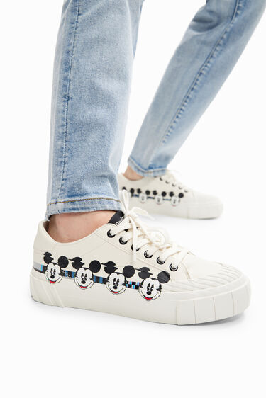 Sneakers met plateauzool en Mickey Mouse | Desigual