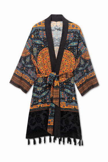 Etnische kimono met kwastjes | Desigual
