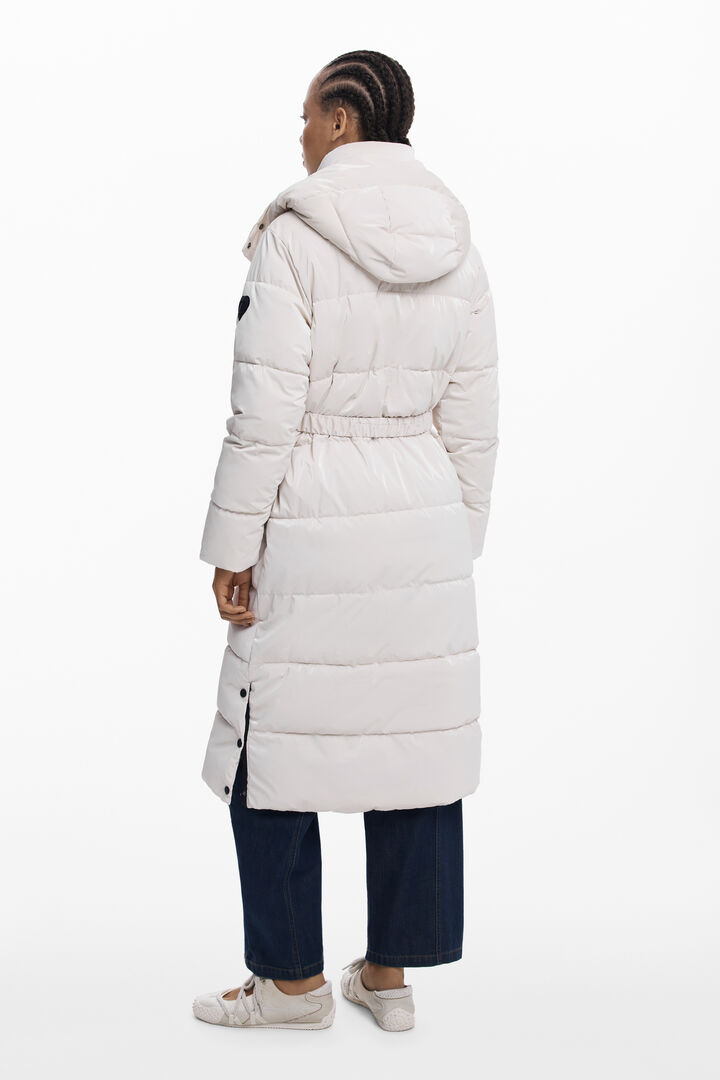 Lange gesteppte Jacke mit Gürtel | Desigual