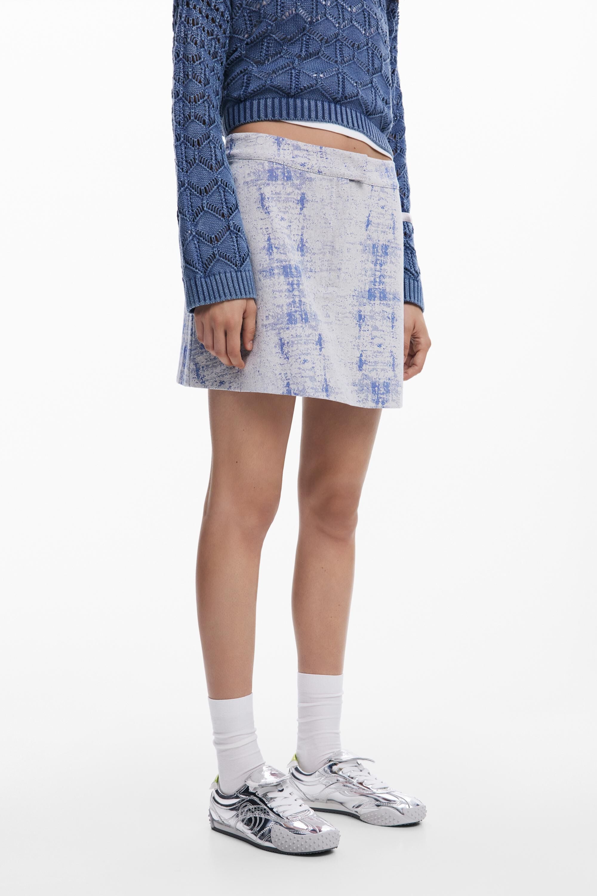 Minifalda desgastes, Azul,