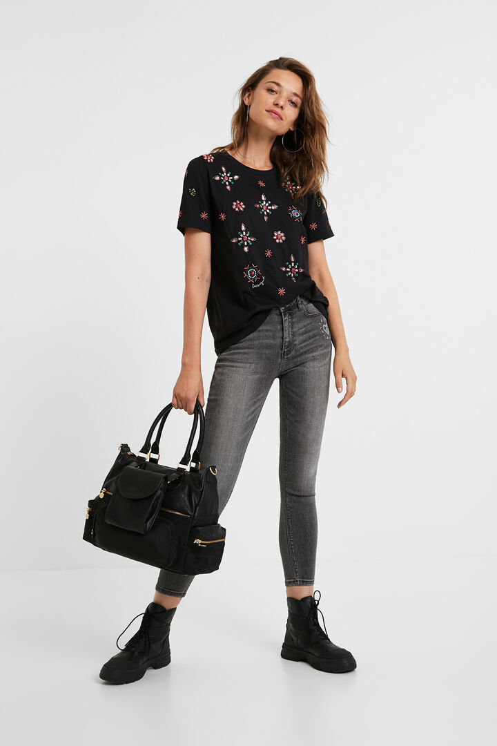 Bolso grabado bolsillo exterior | Desigual