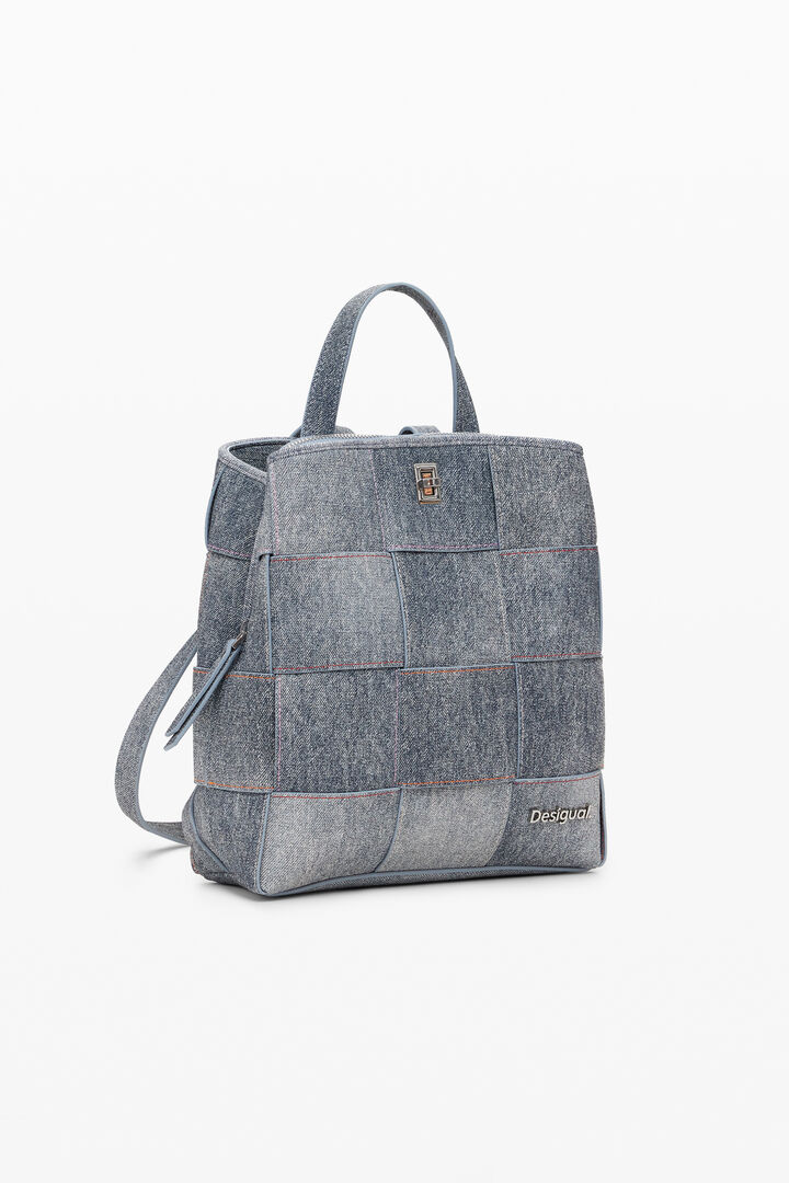 Zaino intrecciato effetto denim medio | Desigual