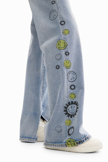 Texans Wide leg Smiley® | Desigual