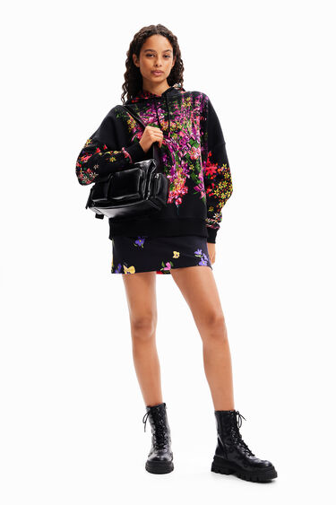 Oversize floral hoodie | Desigual