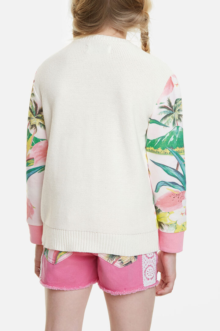 Jersey hawaiano y encaje | Desigual