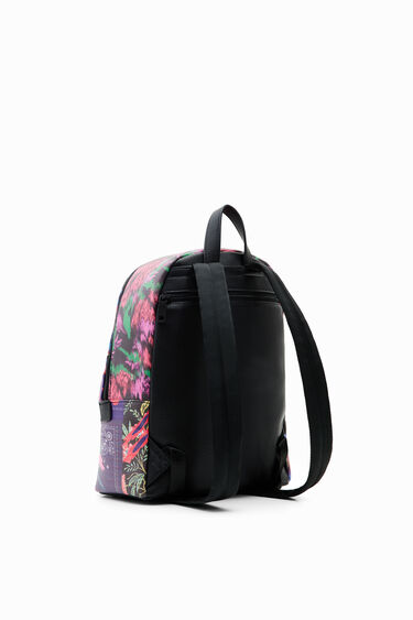 Mały patchworkowy plecak z kwiaty | Desigual