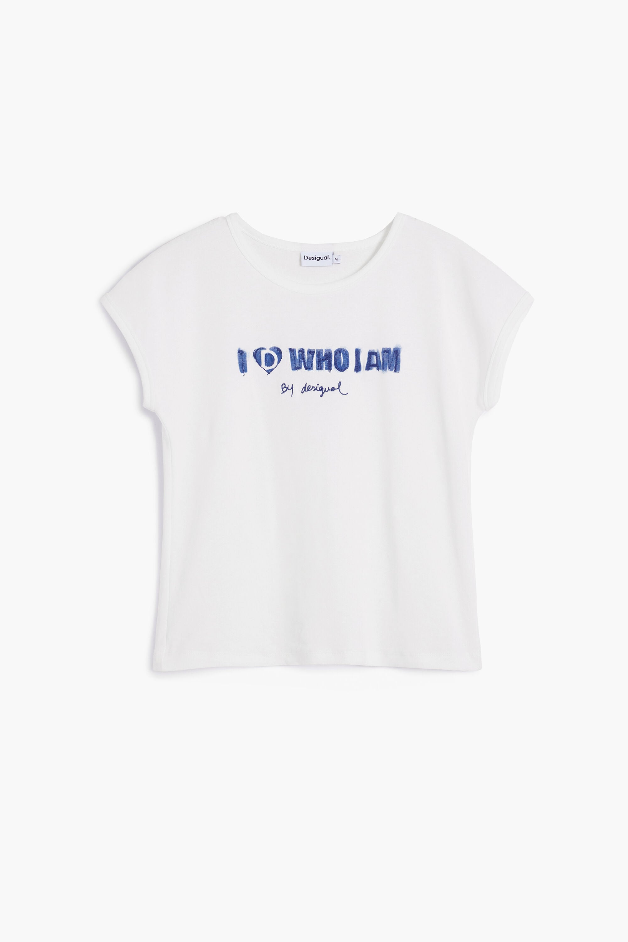 Camiseta Who I Am, Algodon, Blanco, S