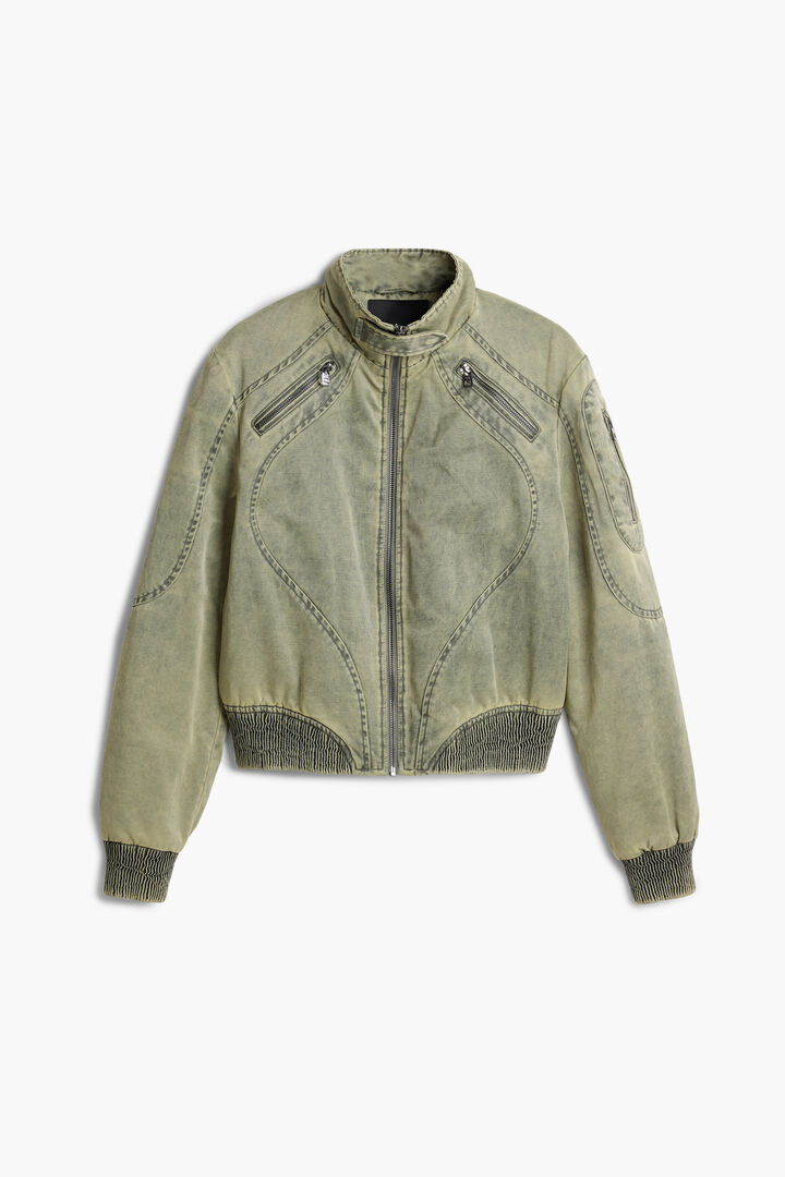 Short jacket with waistband
