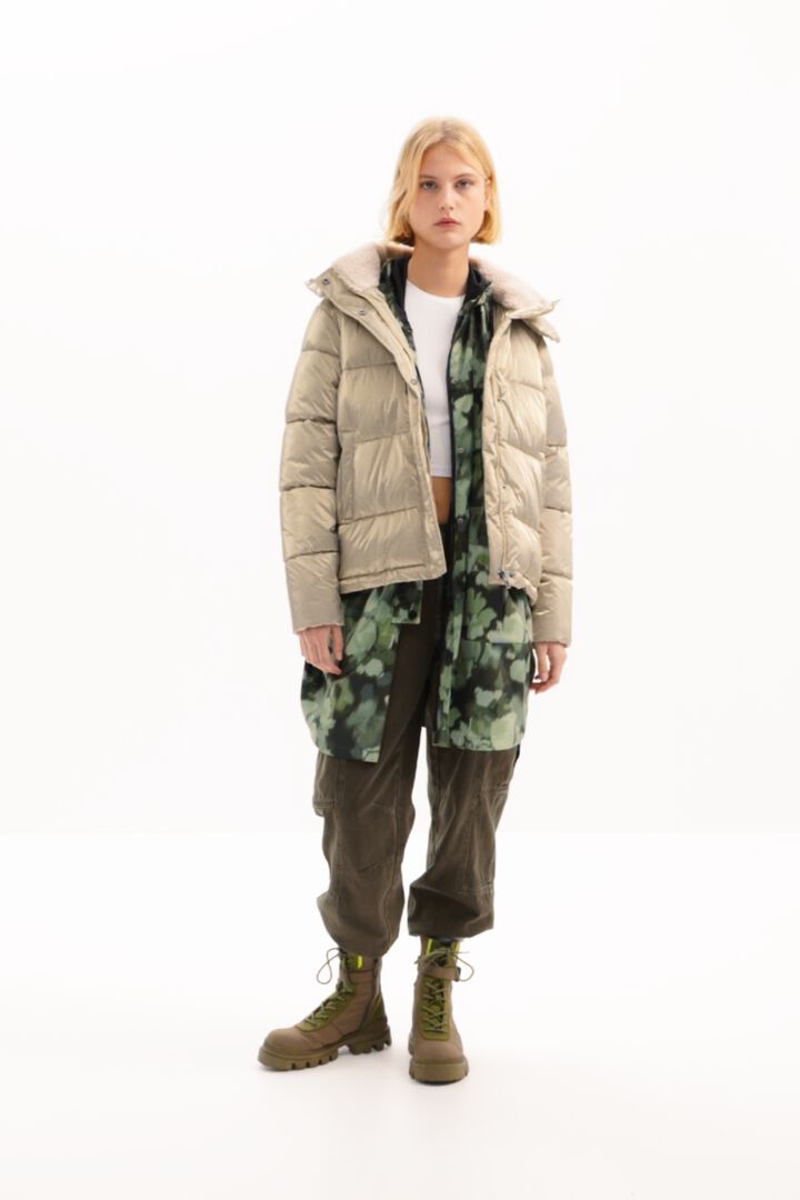 Metallic padded jacket | Desigual