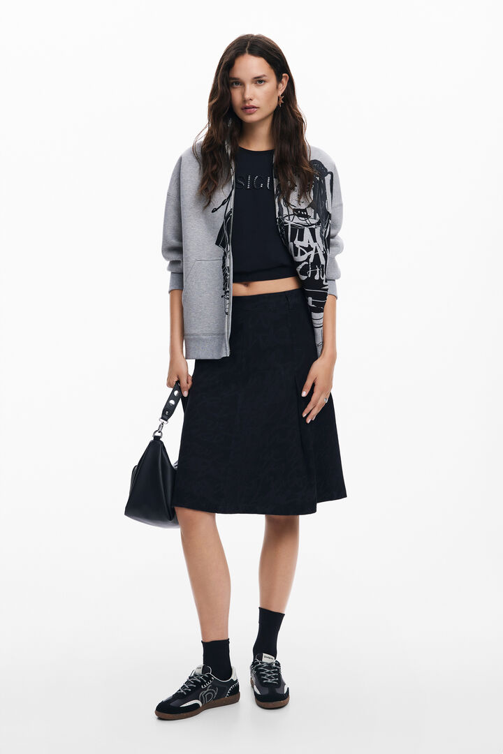 Printed zip-up sweatshirt M. Christian Lacroix | Desigual