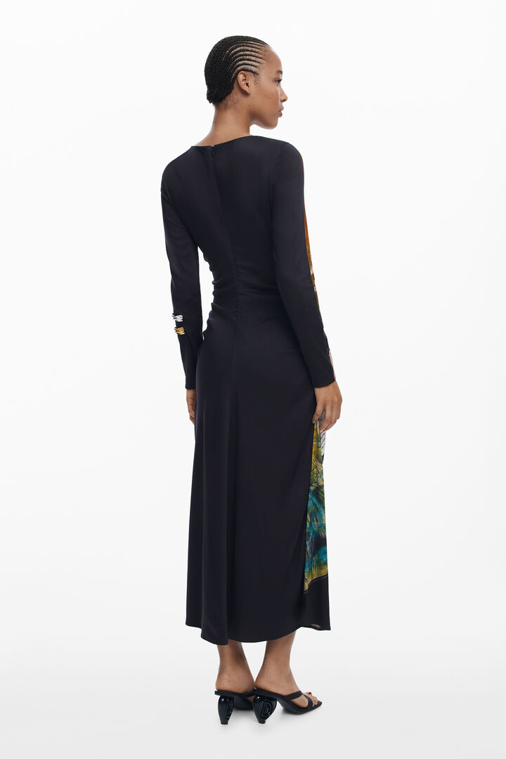 Collage asymmetrical dress | Desigual