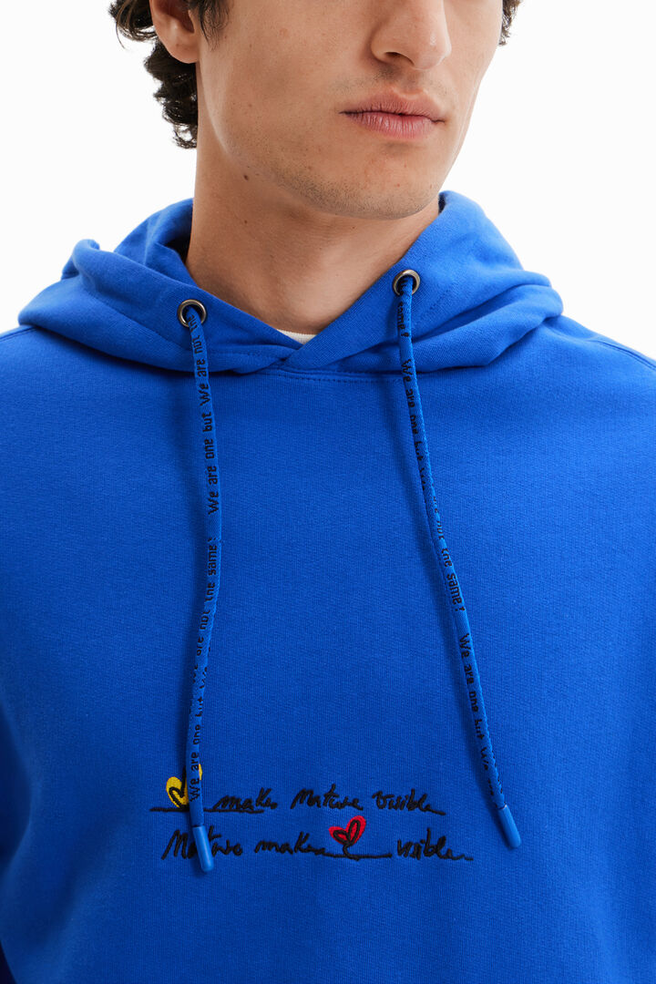 Felpa cappuccio messaggio ricamato | Desigual