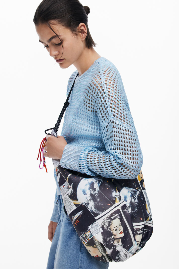 Large space newspaper shopper bag | Desigual