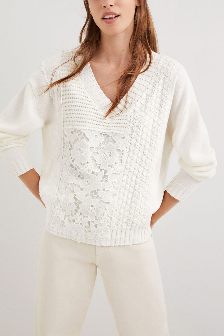 Lace patchwork jumper | Desigual