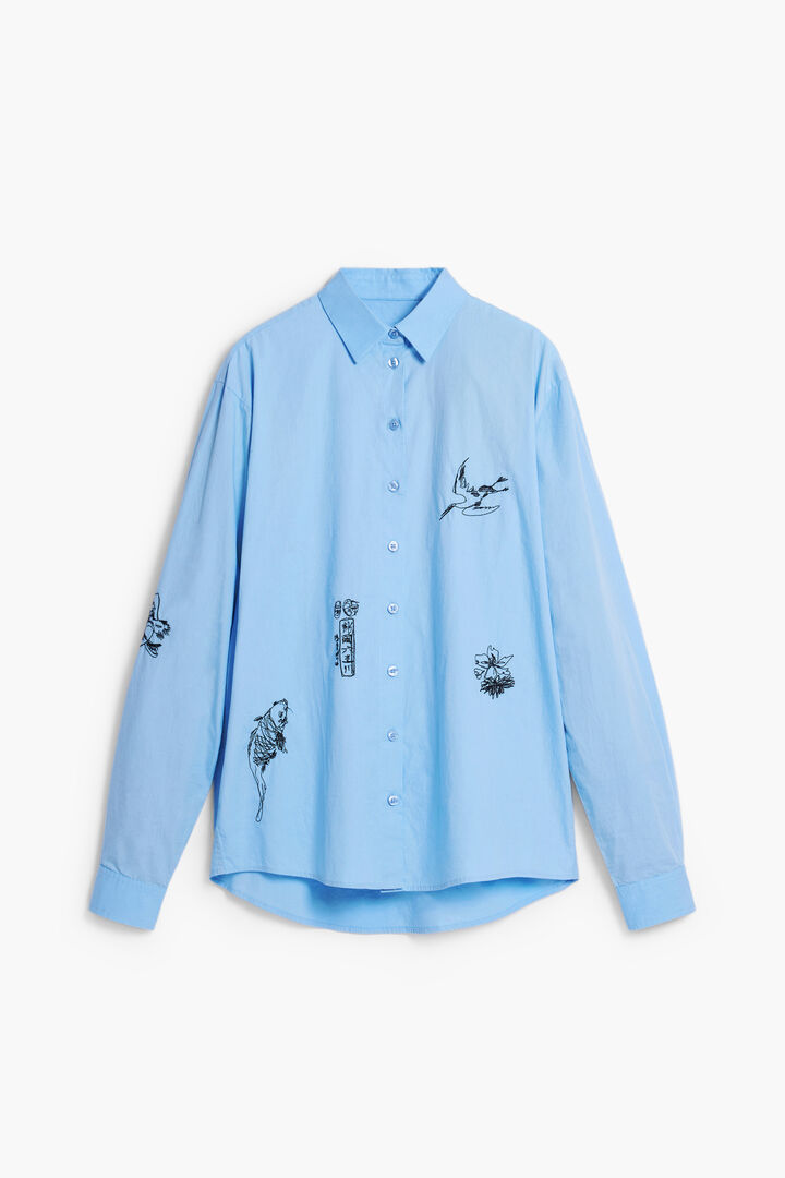 Shirt with carp drawings | Desigual