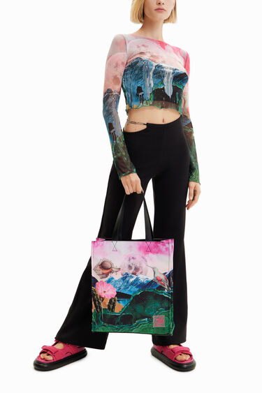 Bolso shopper grande fantasía | Desigual