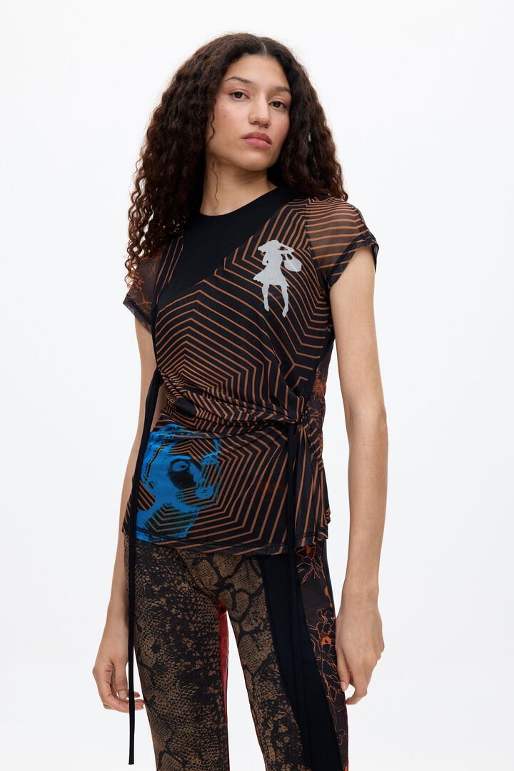 Printed tulle T-shirt Ottolinger