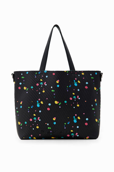 Large reversible droplets tote bag | Desigual