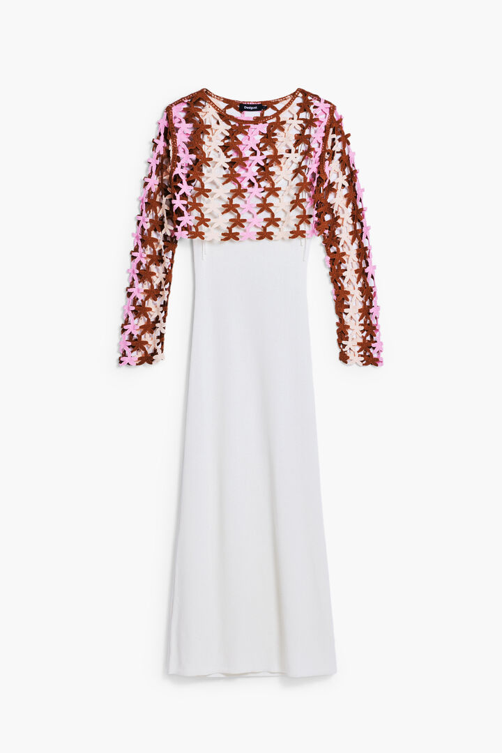 2-in-1 crochet dress | Desigual