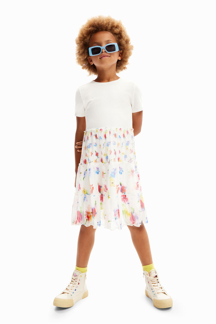 Vestido combinado flores | Desigual