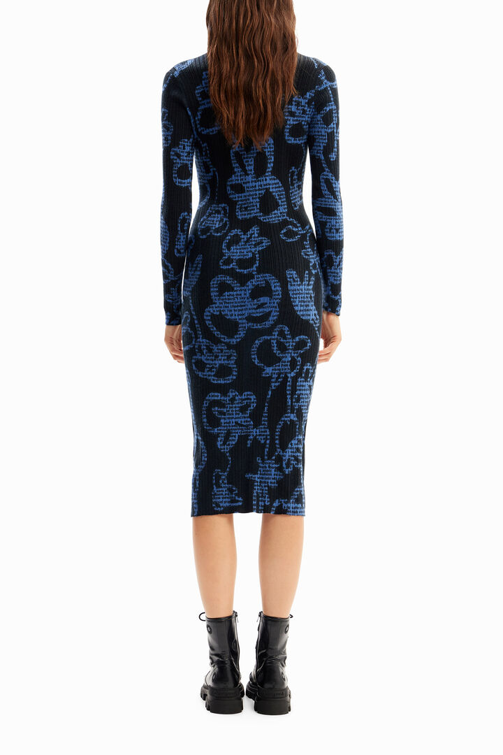 Robe midi maille fleurs | Desigual