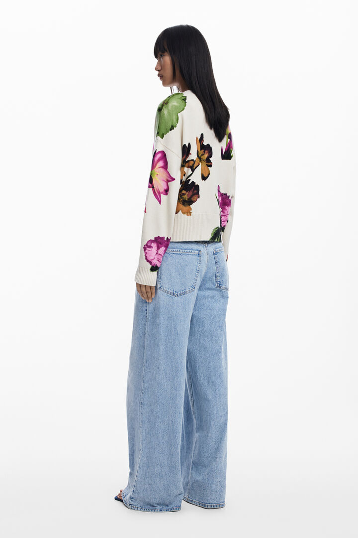 Cárdigan estampado flores | Desigual