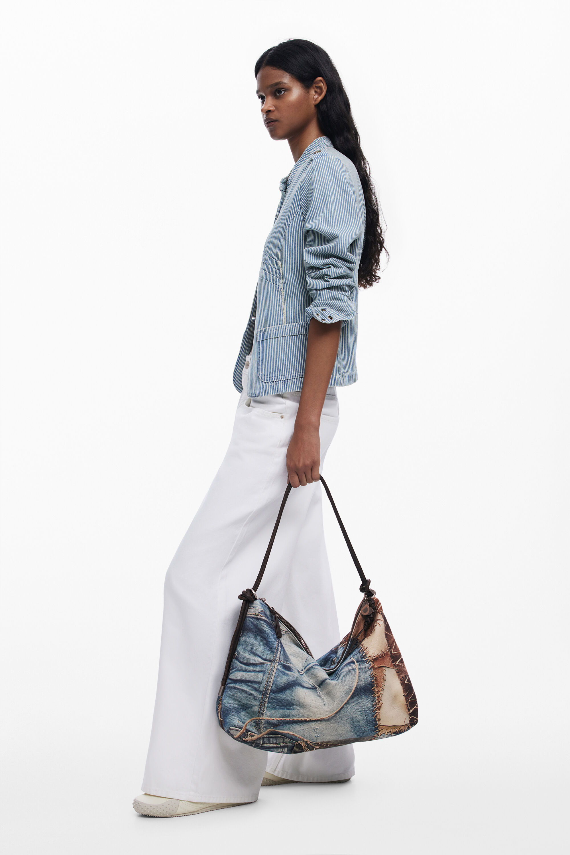 Desigual Patchwork Bag In Material Finishes