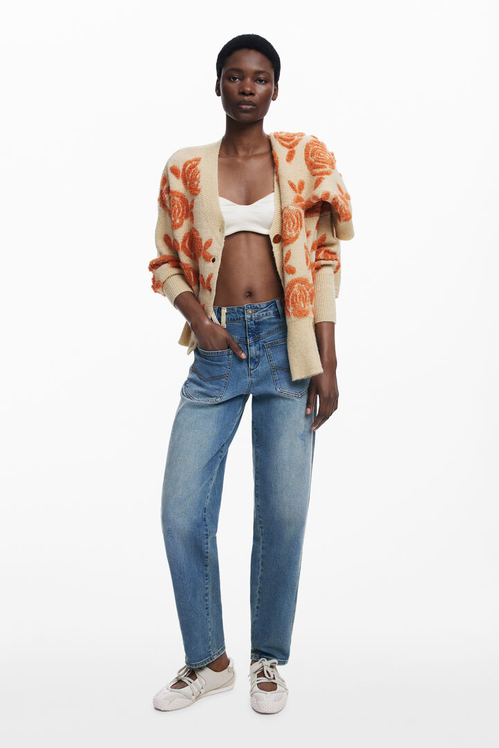 Pink button sweater | Desigual