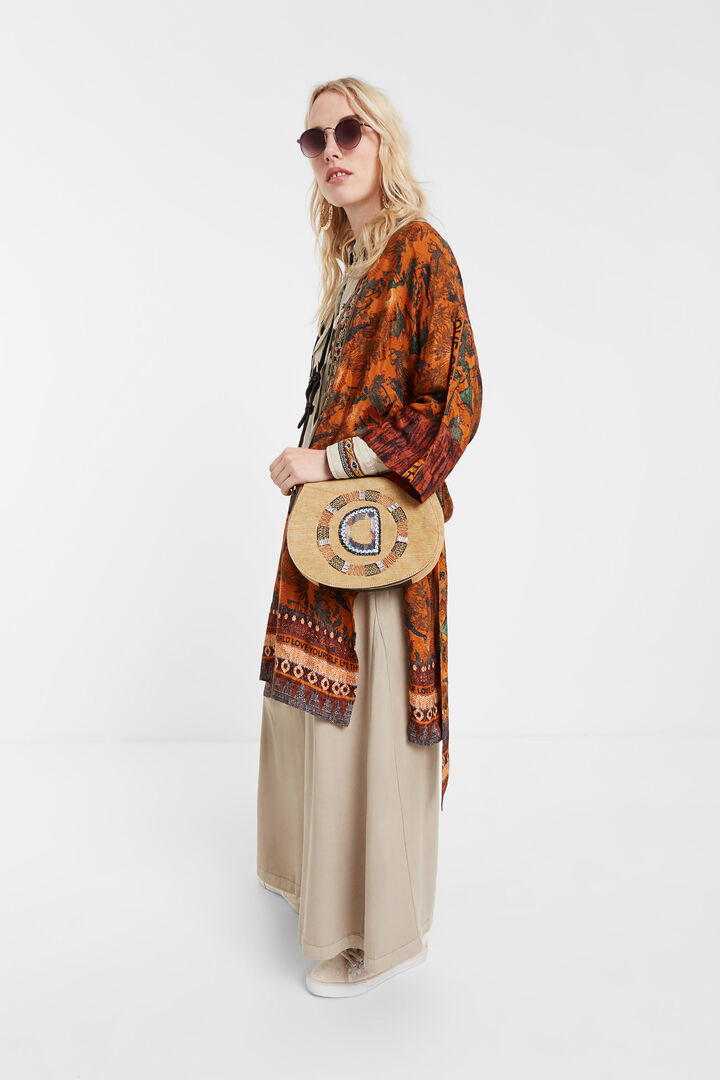 Reverse D logo embroidered sling bag | Desigual