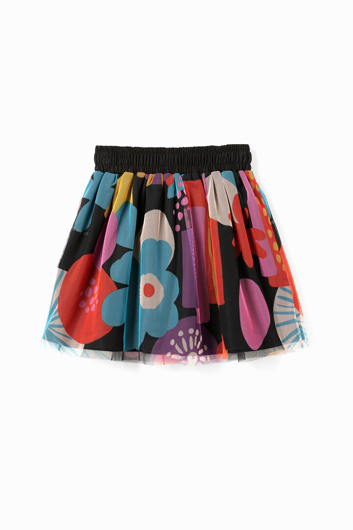 Tulle print skirt