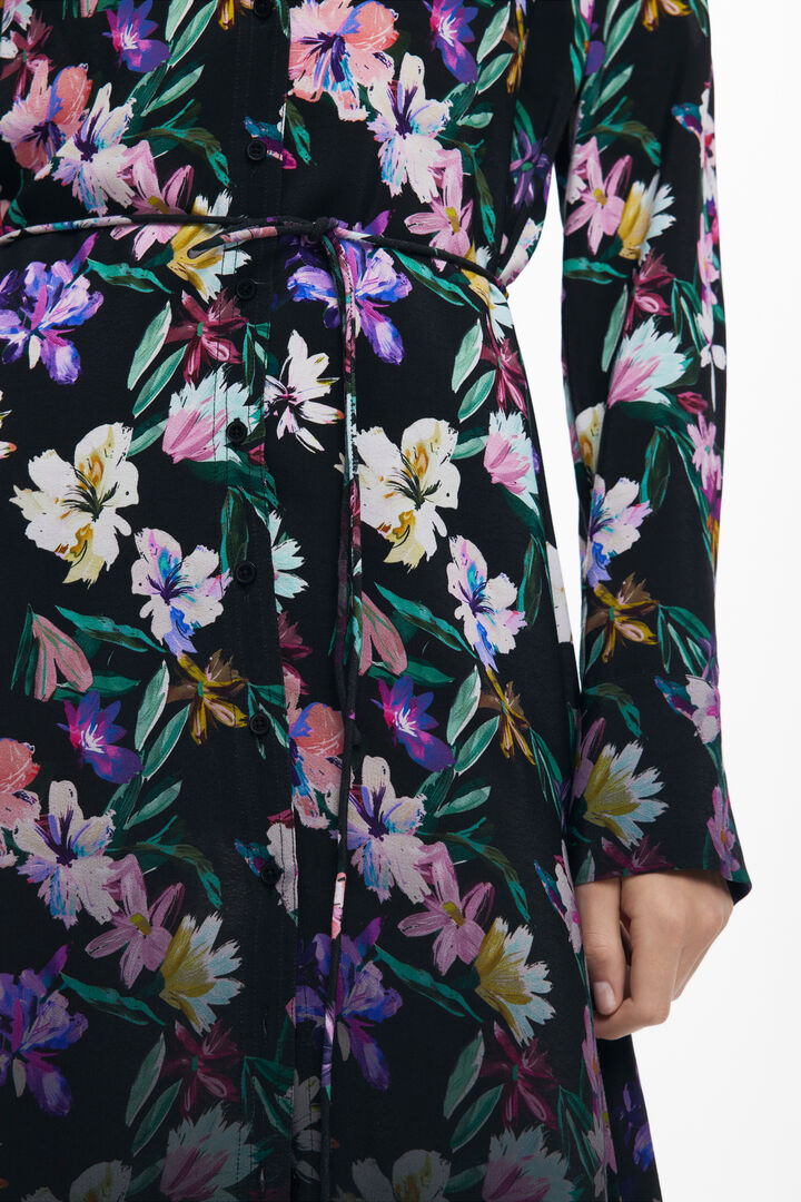 Robe chemise à fleurs dégradées | Desigual