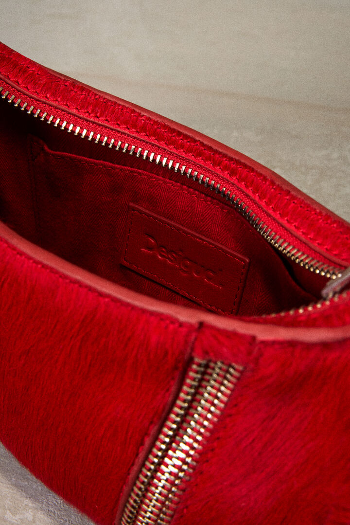 Medium leather bag zippers studio | Desigual