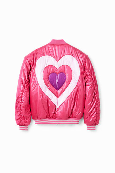Quilted heart bomber jacket | Desigual