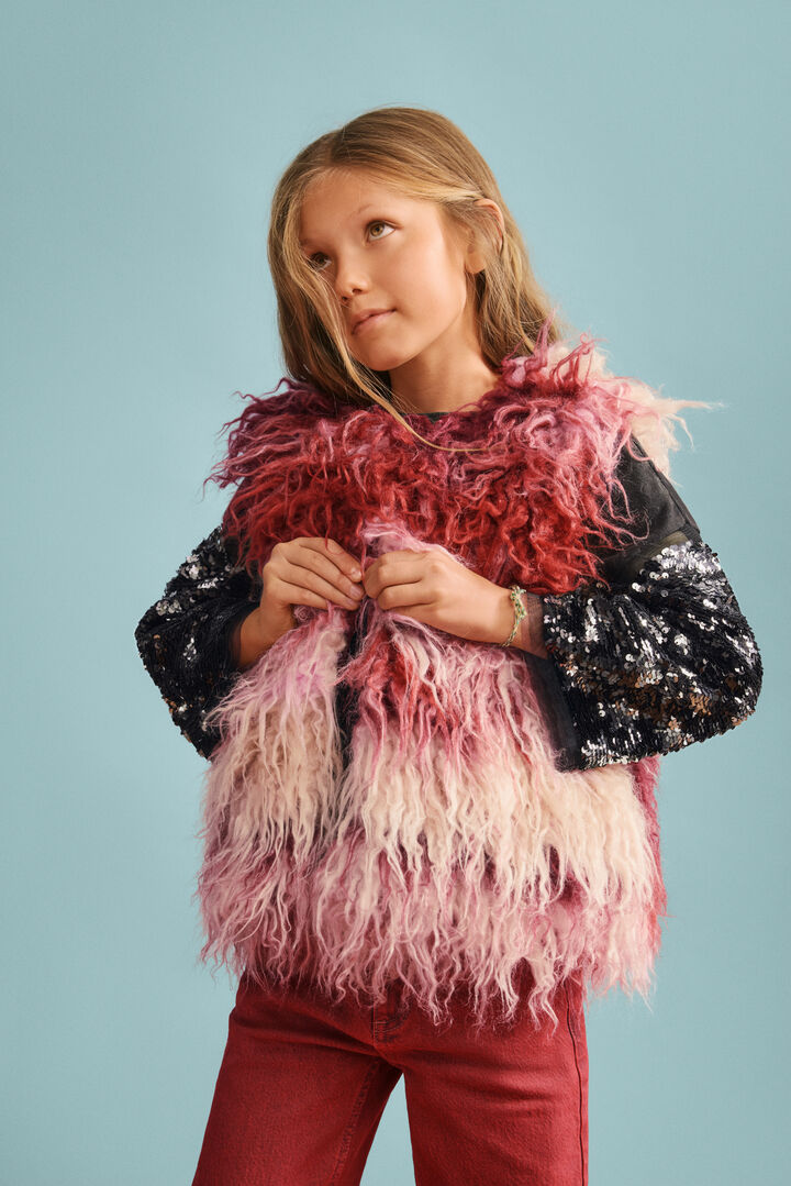 Gilet en fourrure aquarelle | Desigual